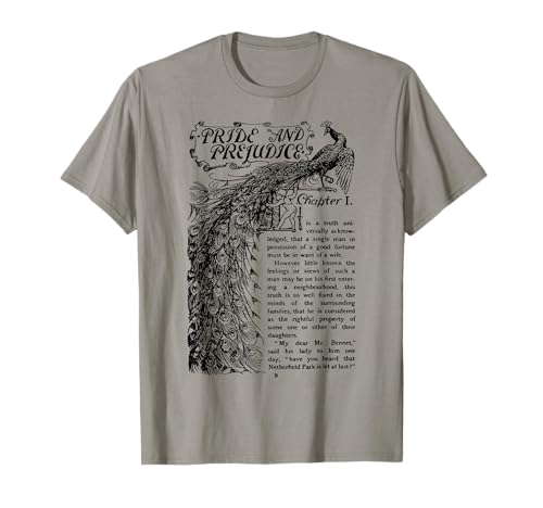 Stolz und Vorurteil Jane Austen Gifts Book Lover für Frauen T-Shirt von Speaks to the Heart