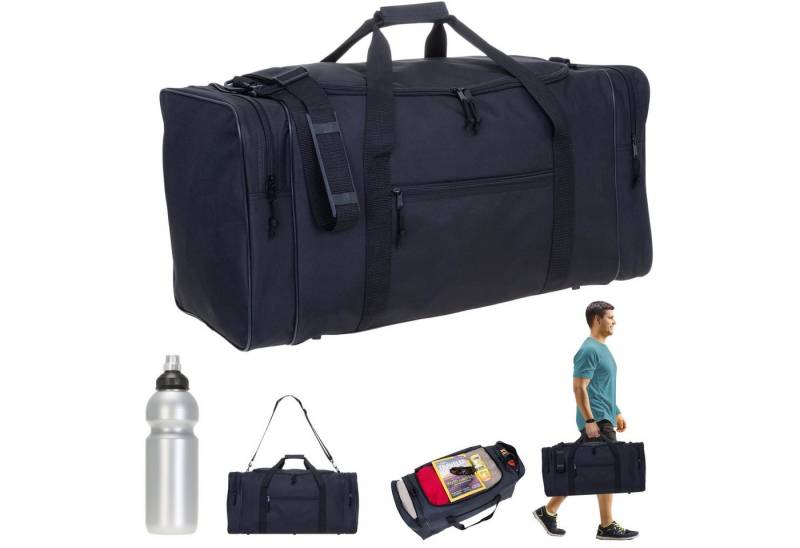 Spear Bags Sporttasche groß Saunatasche Reisetasche Gymbag 68 cm, 65 Liter Gym Tasche Fußballtasche XXL + Trinkflasche von Spear Bags