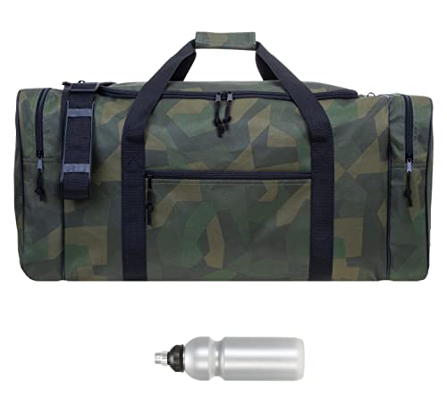 Sporttasche Herren Damen sehr groß XXL Spear Gym 68 cm 65 Liter Bag Fußballtasche Saunatasche Sport Fitness Sauna Gymbag 658 Large + Trinkflasche (Camouflage Grün) von Spear