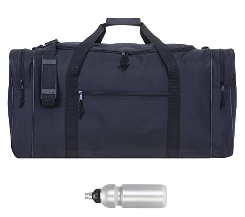 Sporttasche Herren Damen sehr groß XXL Spear Gym 68 cm 65 Liter Bag Fußballtasche Saunatasche Sport Fitness Sauna Gymbag 658 Large + Trinkflasche (Schwarz) von Spear