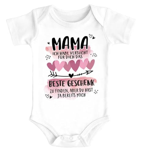 SpecialMe® Baby Body für Mädchen Mama ich Habe versucht Finden Spruch lustig Kurzarm Bio Baumwolle weiß 0-3 Monate von SpecialMe