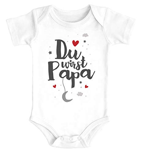 SpecialMe® Baby Body mit Spruch Du wirst Papa Ankündigung Schwangerschaft Geschenk werdender Vater Bio-Baumwolle weiß 0-3 Monate von SpecialMe