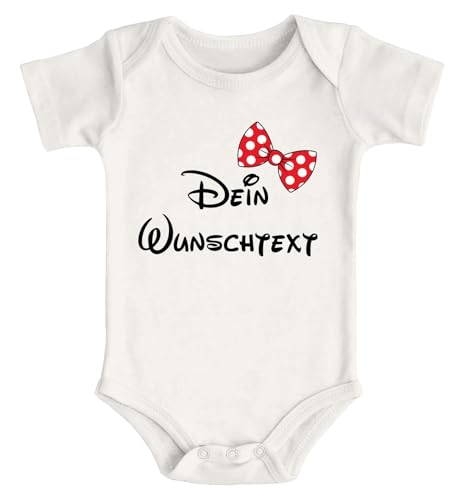 SpecialMe® Baby Body mit Wunschtext Bedrucken Lassen eigene Worte eigener Text personaliert Kurzarm Bio Baumwolle Natur 0-3 Monate von SpecialMe