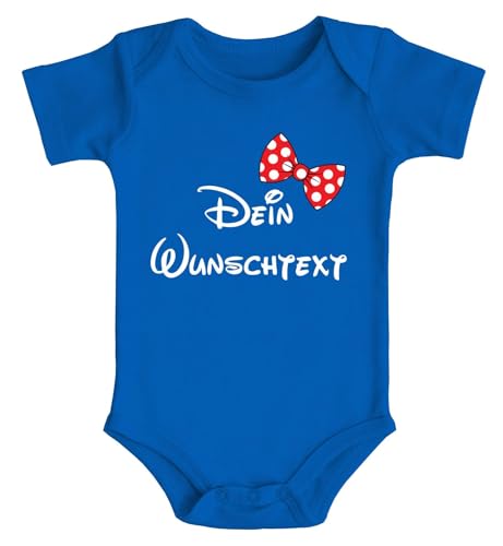 SpecialMe® Baby Body mit Wunschtext Bedrucken Lassen eigene Worte eigener Text personaliert Kurzarm Bio Baumwolle blau 0-3 Monate von SpecialMe