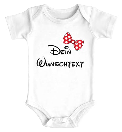 SpecialMe® Baby Body mit Wunschtext Bedrucken Lassen eigene Worte eigener Text personaliert Kurzarm Bio Baumwolle weiß 0-3 Monate von SpecialMe