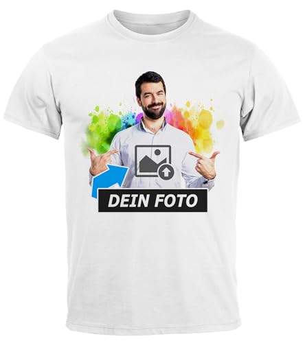 SpecialMe® personalisierbares Herren T-Shirt mit Foto Text, T-Shirt selbst gestalten & Bedrucken Lassen Foto-Geschenke Herren weiß XL von SpecialMe