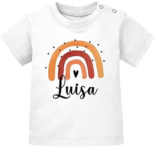 SpecialMe Baby T-Shirt mit Namen personalisiert, Motiv, Junge Mädchen Kurzarm Bio-Baumwolle Mädchen weiß 92/98 (16-24-Monate) von SpecialMe