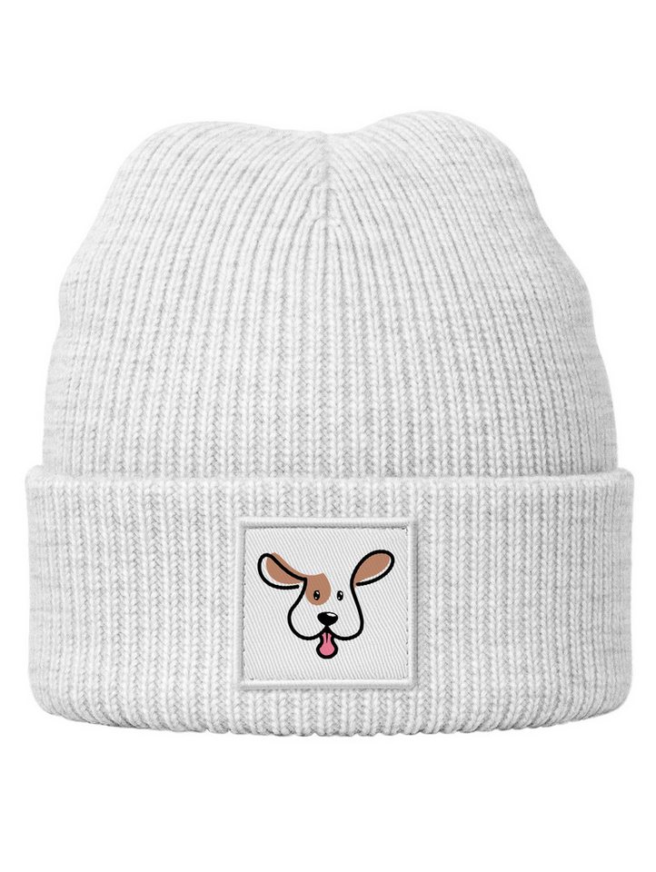 SpecialMe Beanie Kinder Beanie Jungen Design Hund Aufdruck Print Strickmütze von SpecialMe