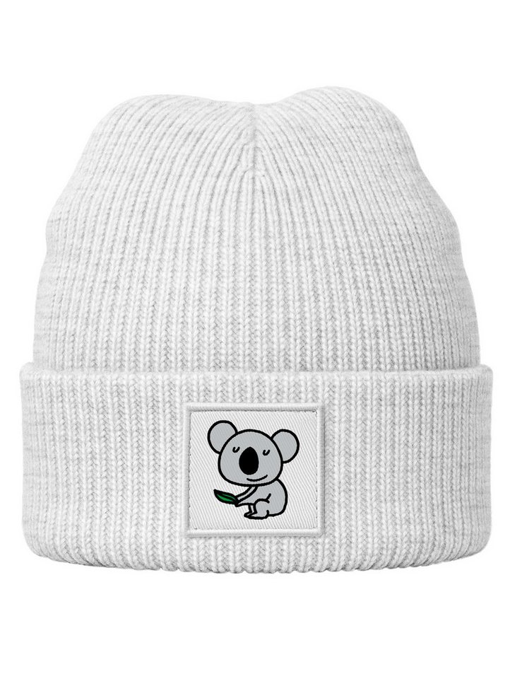 SpecialMe Beanie Kinder Beanie Jungen Patch Patch Koala Bär Tiermotive Aufdruck Print von SpecialMe