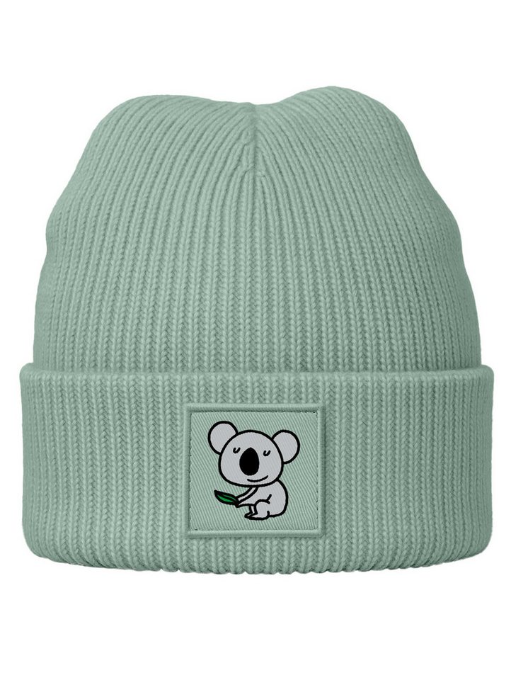 SpecialMe Beanie Kinder Beanie Jungen Patch Patch Koala Bär Tiermotive Aufdruck Print von SpecialMe