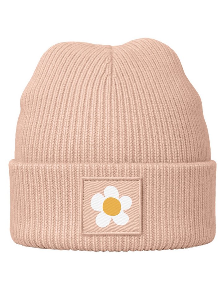 SpecialMe Beanie Kinder Beanie Mädchen Design Blume Blüte Aufdruck Print Strickmütze von SpecialMe