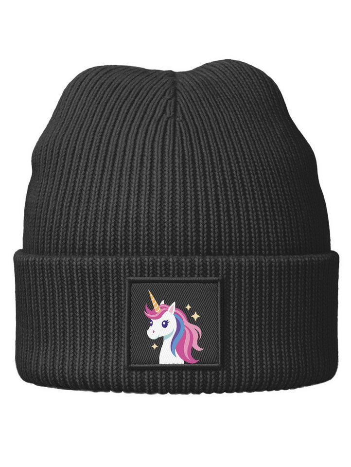SpecialMe Beanie Kinder Beanie Mädchen Design Einhorn Aufdruck Print Strickmütze von SpecialMe