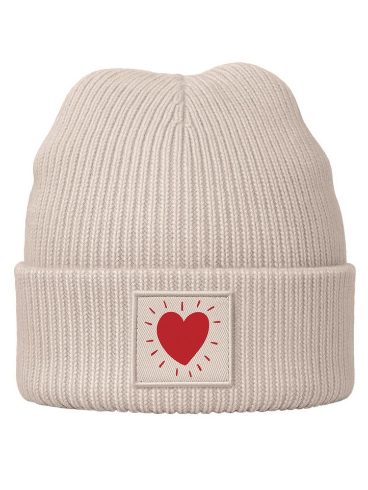 SpecialMe Beanie Kinder Beanie Mädchen Design Herz Aufdruck Print Strickmütze von SpecialMe