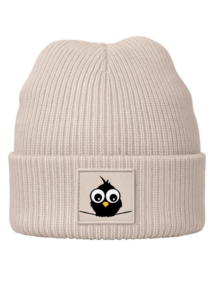 SpecialMe Beanie Kinder Beanie Mädchen Design Vogel Eule Aufdruck Print Strickmütze von SpecialMe