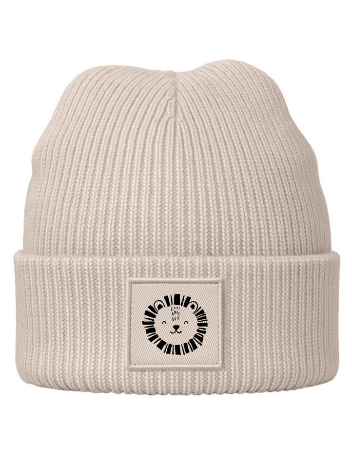SpecialMe Beanie Kinder Beanie Mädchen Patch Aufdruck Wintermütze Löwe Tiermotive von SpecialMe