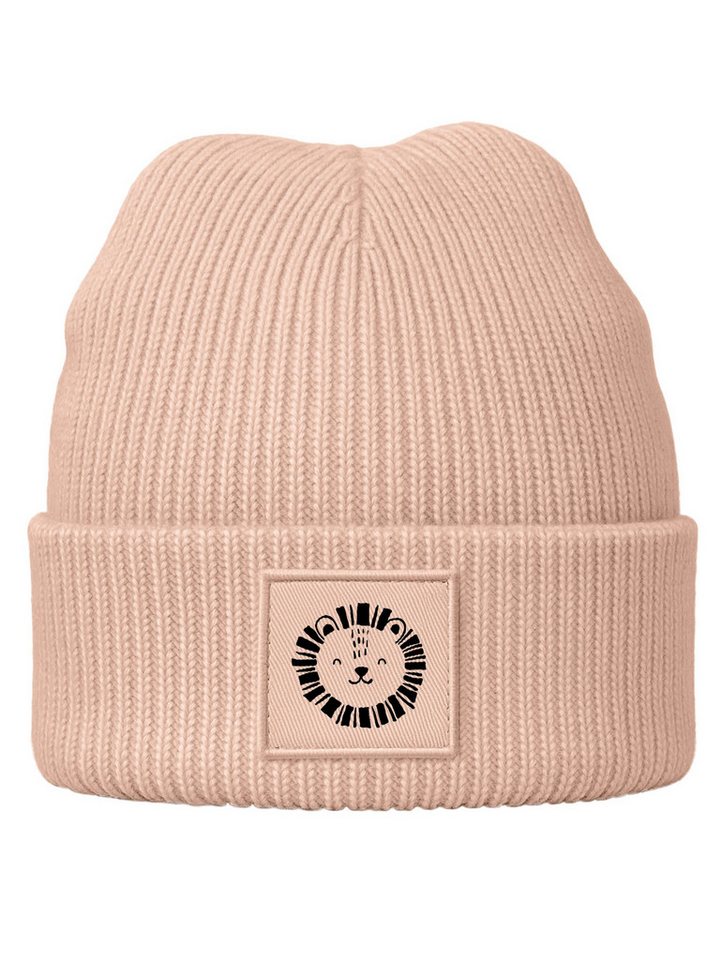SpecialMe Beanie Kinder Beanie Mädchen Patch Aufdruck Wintermütze Löwe Tiermotive von SpecialMe