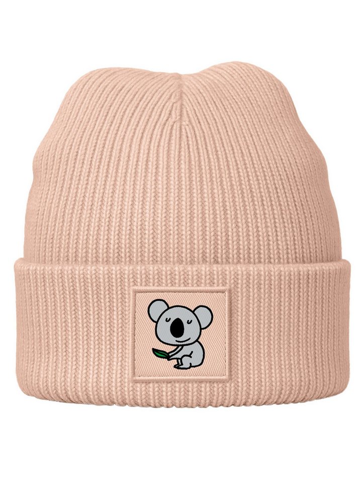 SpecialMe Beanie Kinder Beanie Mädchen Patch Koala Bär Aufdruck Wintermütze Tiermotive von SpecialMe