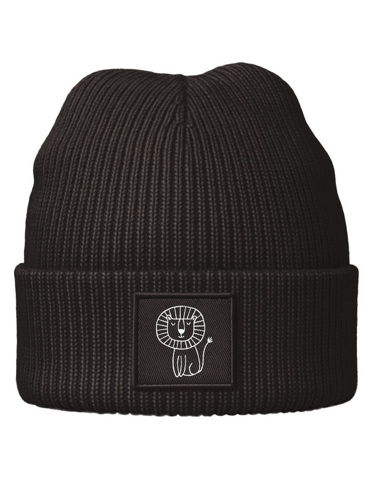 SpecialMe Beanie Kinder Beanie Mädchen Patch Löwe Aufdruck Wintermütze Tiermotive von SpecialMe