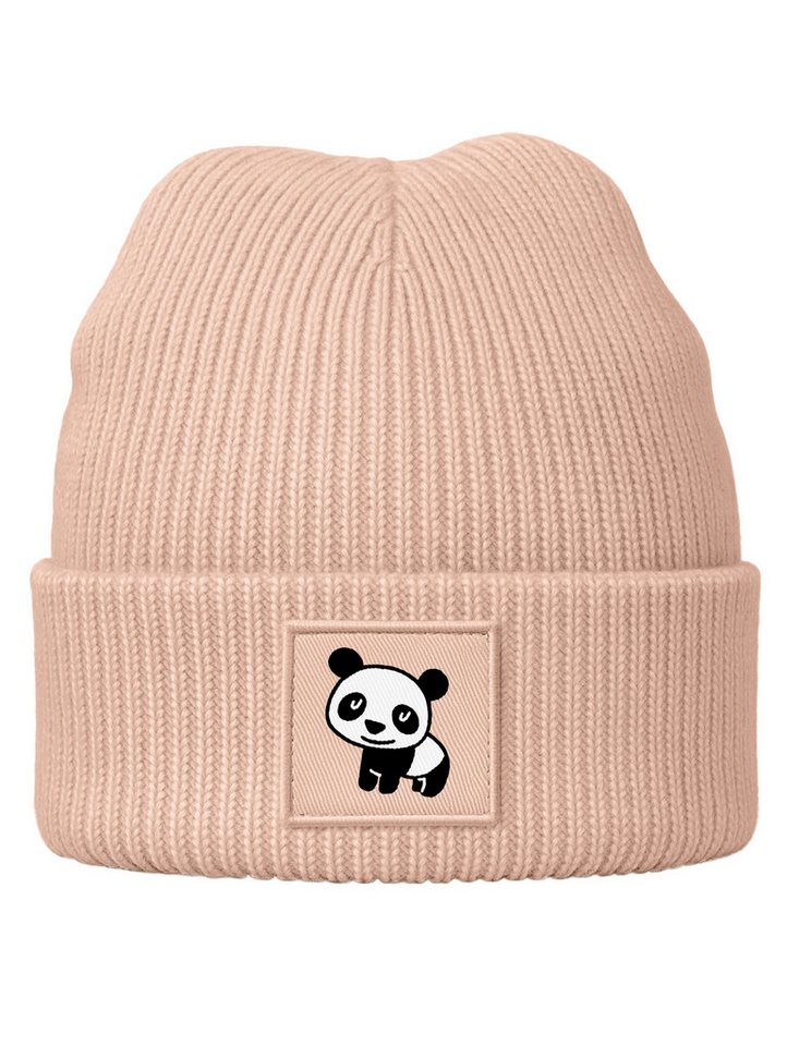 SpecialMe Beanie Kinder Beanie Mädchen Patch Panda Bär Aufdruck Wintermütze Tiermotive von SpecialMe
