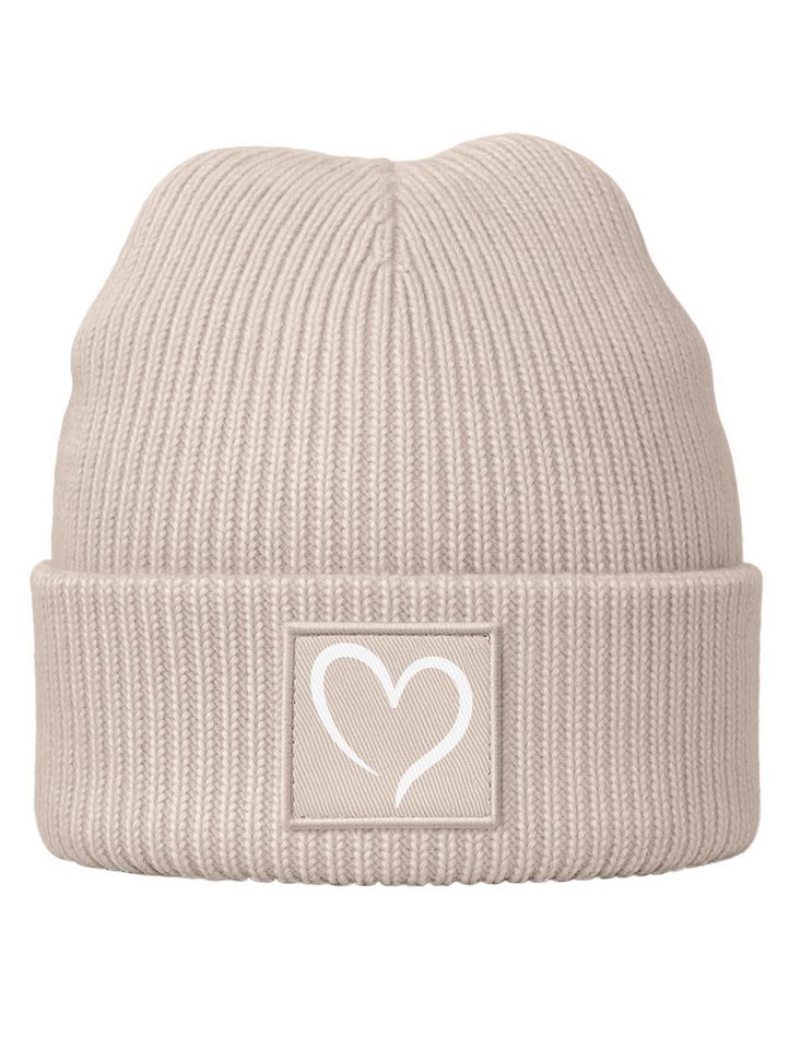 SpecialMe Beanie Kinder Beanie Mädchen Print Strickmütze Herz Aufdruck Geschenkidee von SpecialMe
