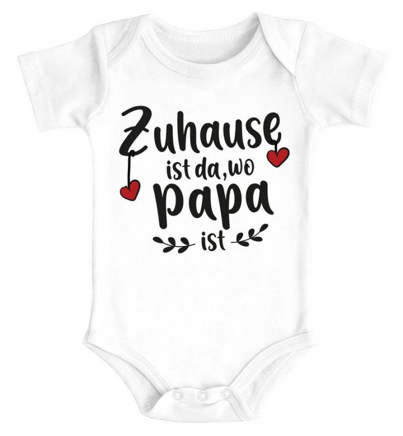 SpecialMe Body Baby Body für Mädchen & Jungen Zuhause ist da wo Papa/Mama ist Herz von SpecialMe