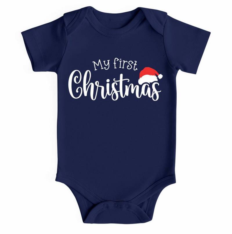 SpecialMe Body Baby Body kurzarm Weihnachten My first Christmas Schriftzug XMAS von SpecialMe
