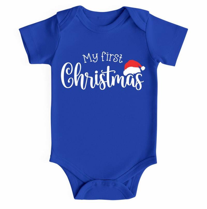 SpecialMe Body Baby Body kurzarm Weihnachten My first Christmas Schriftzug XMAS von SpecialMe