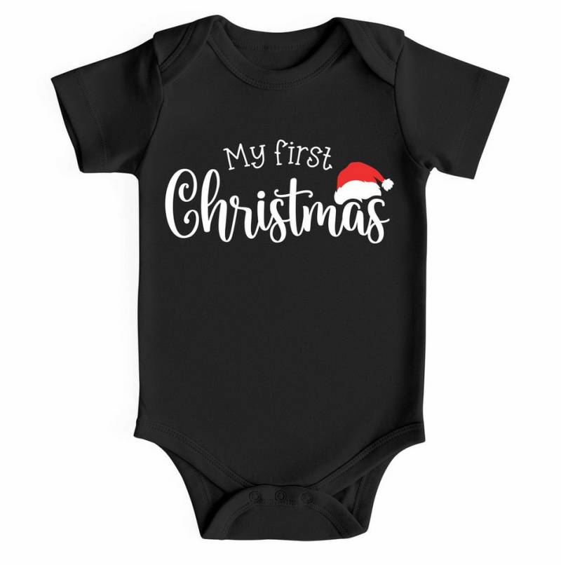 SpecialMe Body Baby Body kurzarm Weihnachten My first Christmas Schriftzug XMAS von SpecialMe