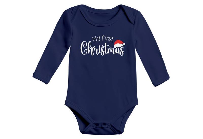 SpecialMe Body Baby Body langarm Aufdschrift My first Christmas Weihnachten XMAS von SpecialMe
