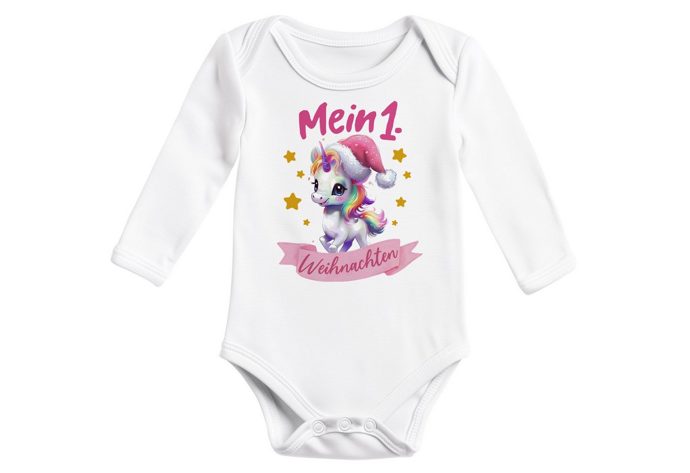 SpecialMe Body Baby Body langarm Mein 1. Weihnachten Einhorn Design Weihnachtsoutfit von SpecialMe