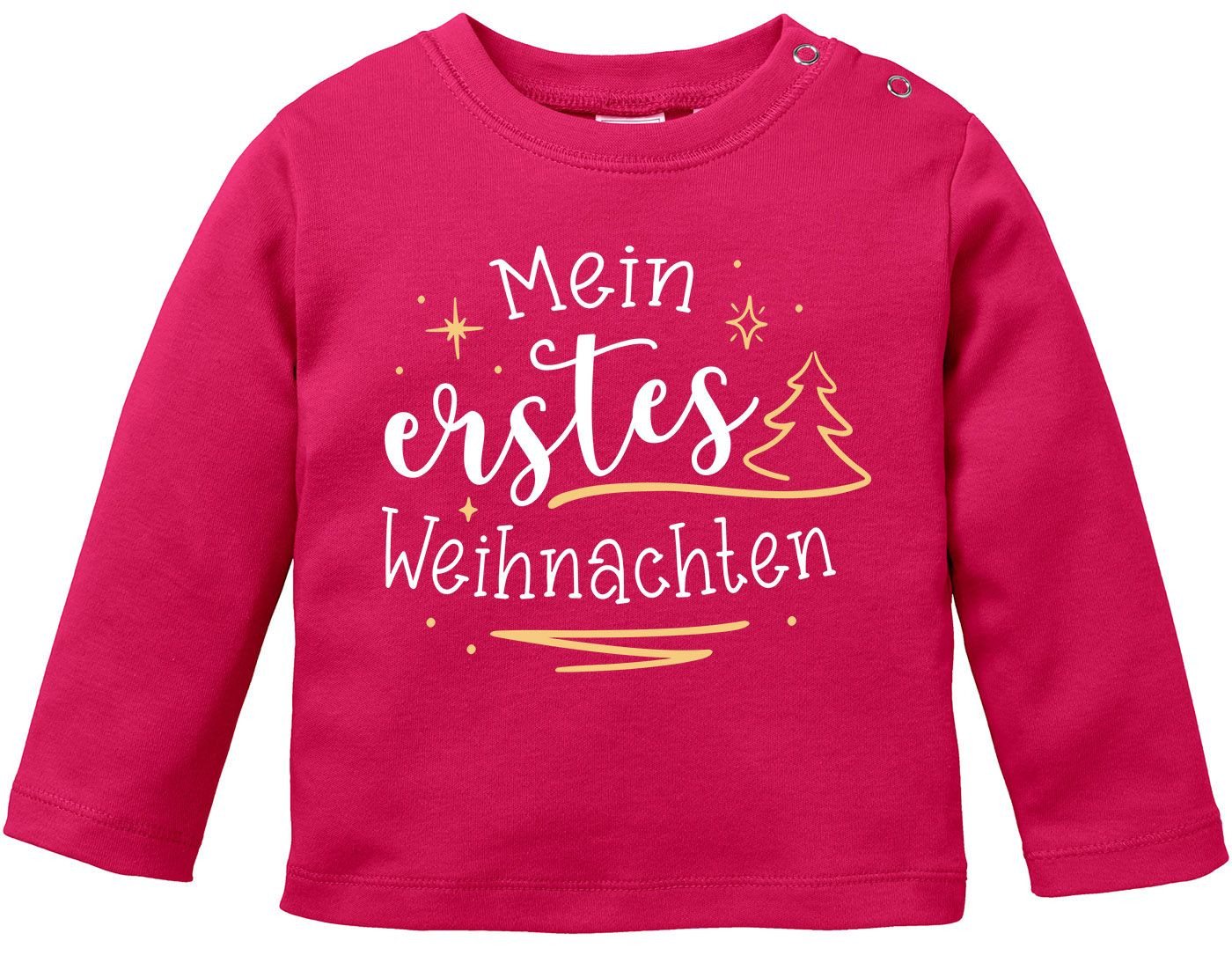 SpecialMe Rundhalsshirt Baby Langarmshirt Spruch Mein erstes Weihnachten Babyshirt von SpecialMe
