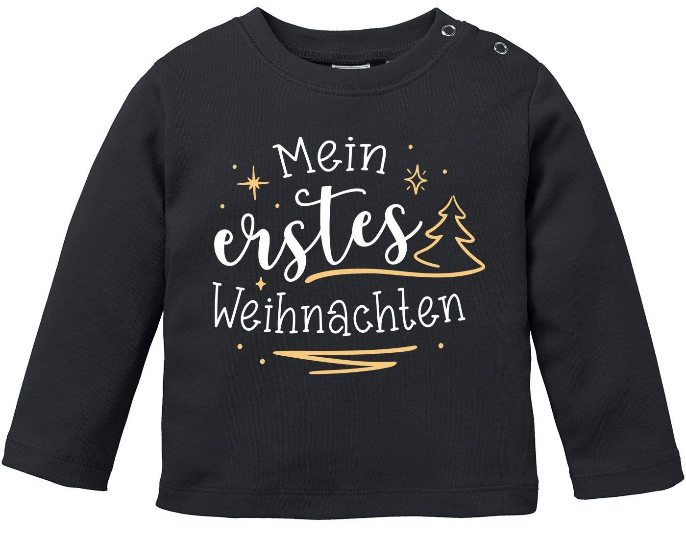 SpecialMe Rundhalsshirt Baby Langarmshirt Spruch Mein erstes Weihnachten Babyshirt von SpecialMe
