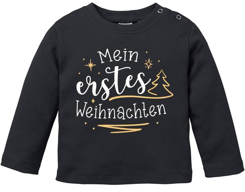 SpecialMe Rundhalsshirt Baby Langarmshirt Spruch Mein erstes Weihnachten Babyshirt von SpecialMe