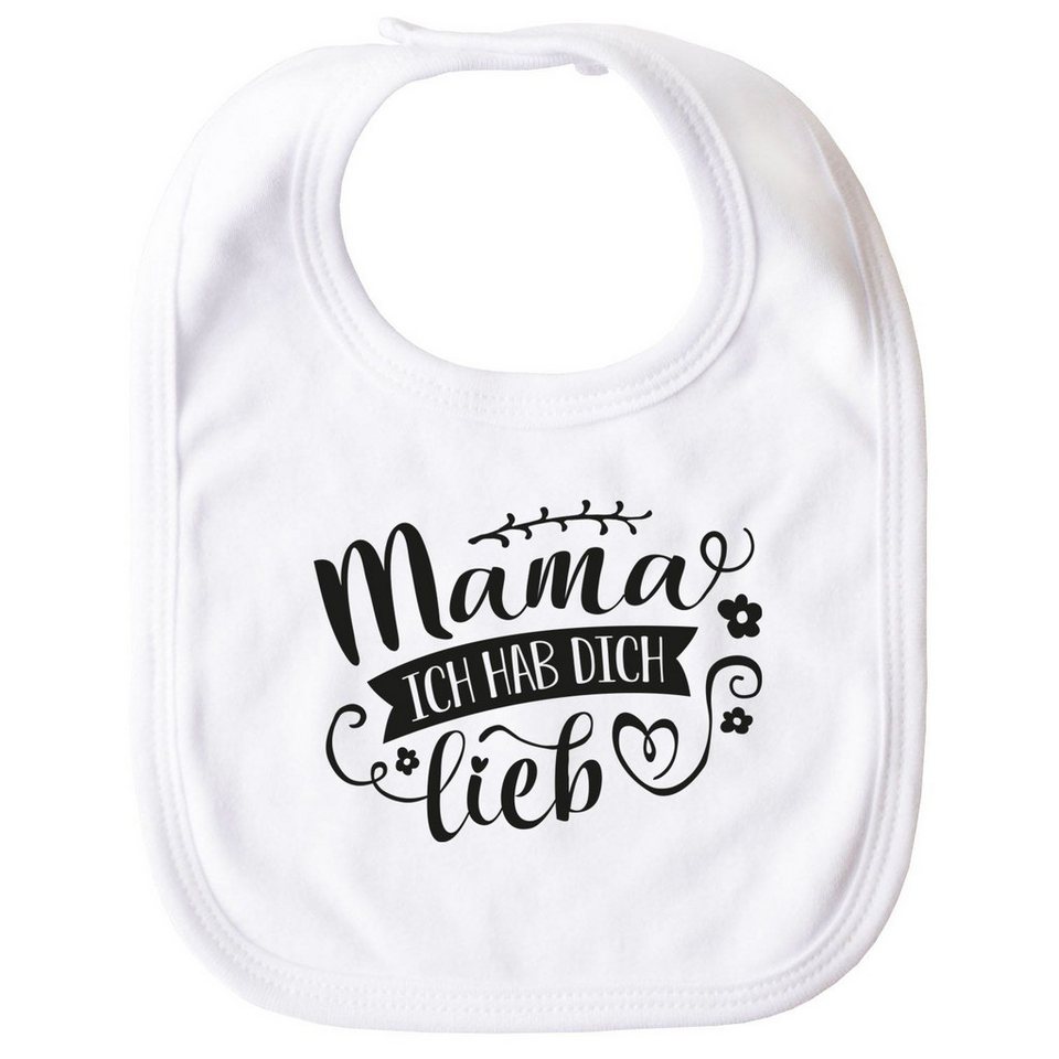 SpecialMe Lätzchen Baby Lätzchen Ich hab dich lieb Geschenk für Mama Muttertag von SpecialMe