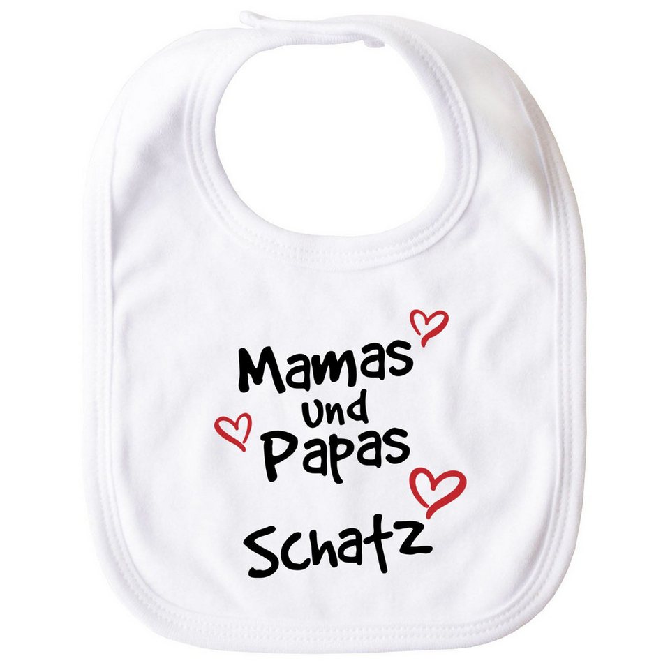 SpecialMe Lätzchen Baby Lätzchen mit Spruch Mamas/Papas Schatz Herz-Motive Baumwolle von SpecialMe
