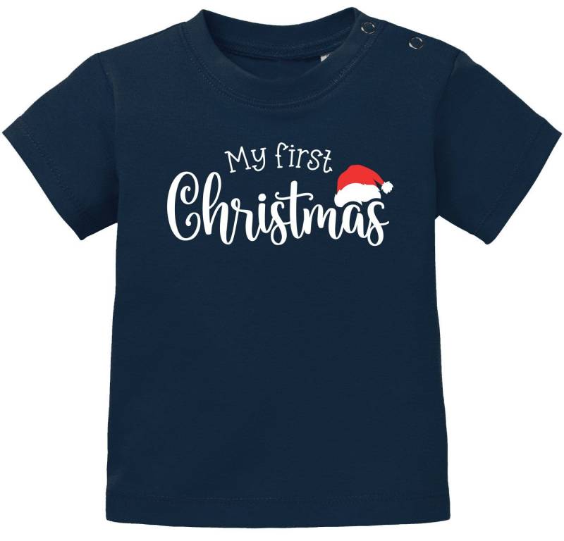 SpecialMe Print-Shirt Baby Shirt kurzarm First Christmas Mein erstes Weihnachten Spruch von SpecialMe