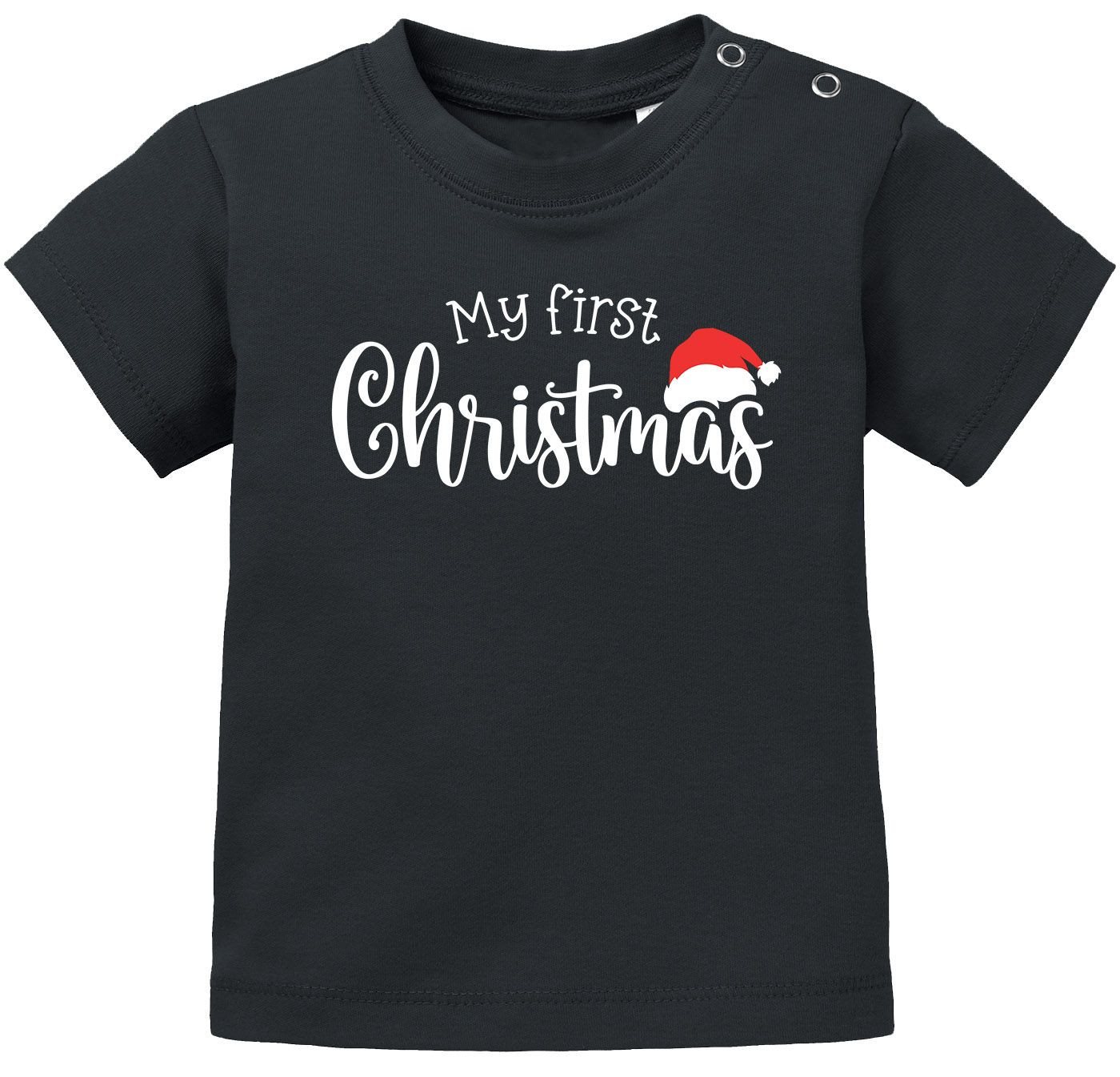 SpecialMe Print-Shirt Baby Shirt kurzarm First Christmas Mein erstes Weihnachten Spruch von SpecialMe