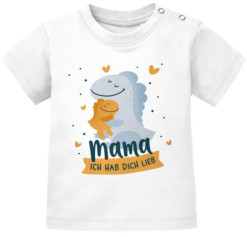 SpecialMe Print-Shirt Baby T-Shirt kurzarm Geschenk Mama ich hab dich lieb Dino Dinosaurier von SpecialMe