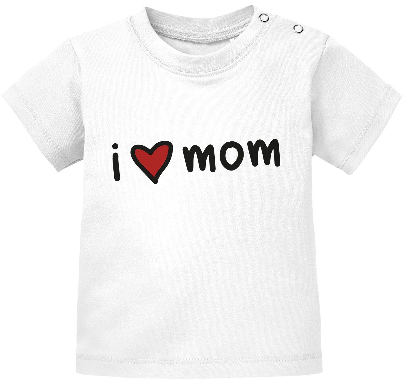 SpecialMe Print-Shirt Baby T-Shirt kurzarm I love Mom Geschenk Mama Muttertag Geburtstag von SpecialMe