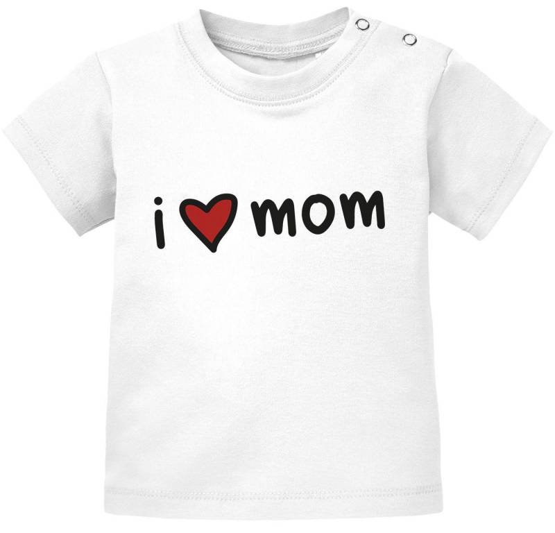 SpecialMe Print-Shirt Baby T-Shirt kurzarm I love Mom Geschenk Mama Muttertag Geburtstag von SpecialMe