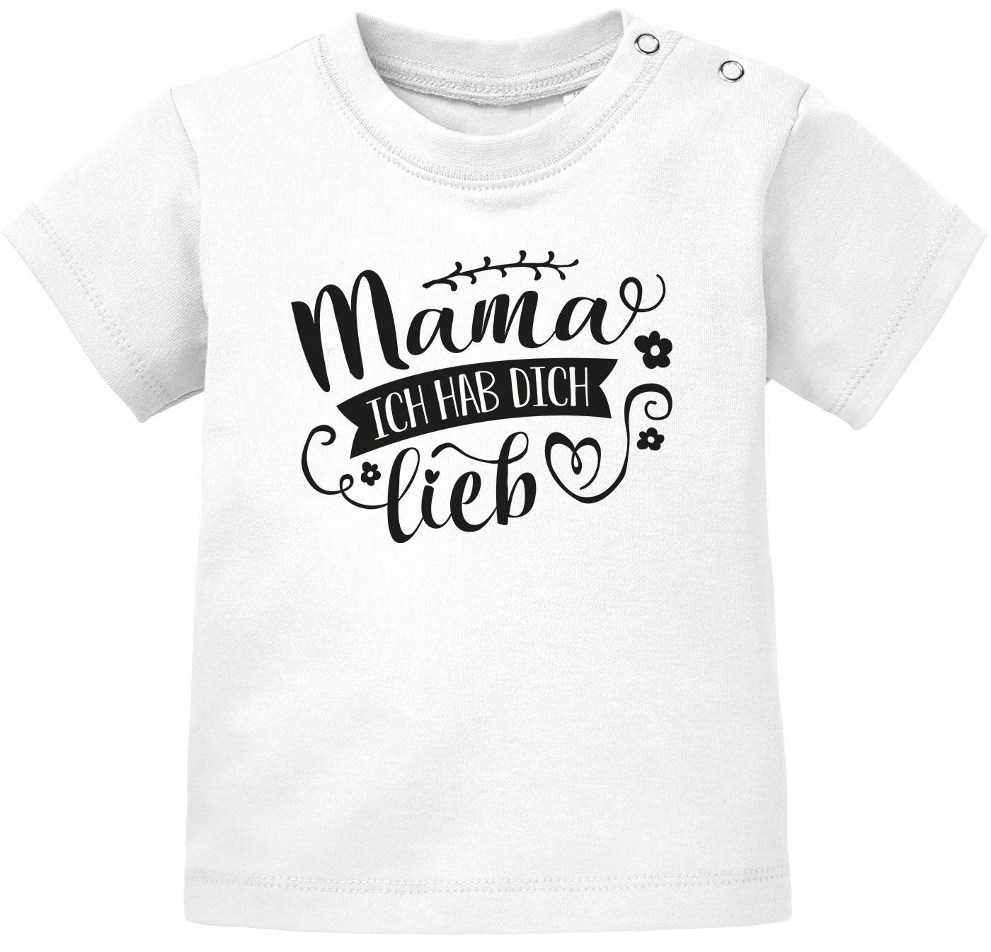 SpecialMe Print-Shirt Baby T-Shirt kurzarm Ich hab dich lieb Geschenk für Mama Muttertag von SpecialMe