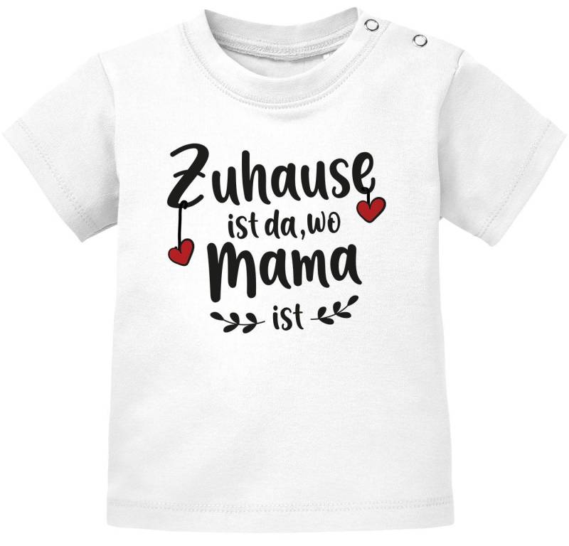 SpecialMe Print-Shirt Baby T-Shirt kurzarm Zuhause ist da wo Papa/Mama ist Herz Jungen von SpecialMe