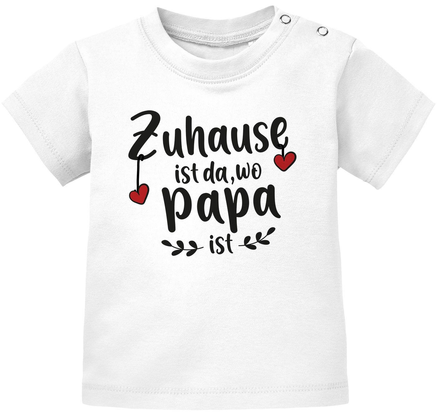 SpecialMe Print-Shirt Baby T-Shirt kurzarm Zuhause ist da wo Papa/Mama ist Herz Jungen von SpecialMe