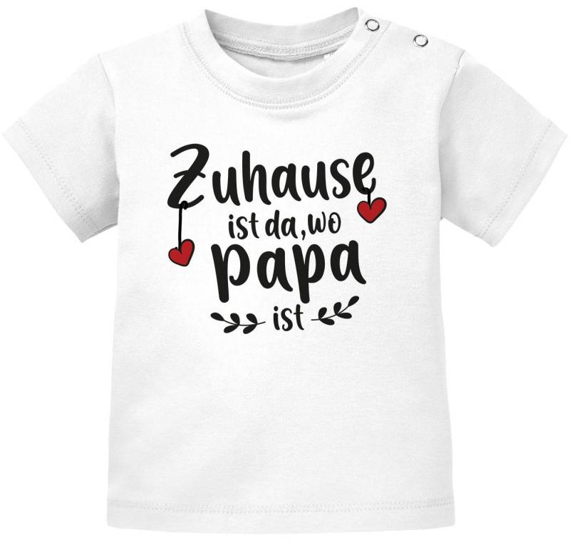 SpecialMe Print-Shirt Baby T-Shirt kurzarm Zuhause ist da wo Papa/Mama ist Herz Jungen von SpecialMe