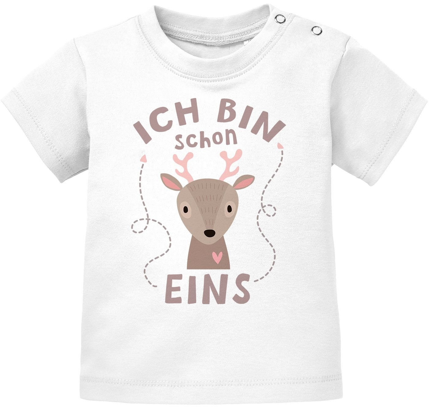 SpecialMe Print-Shirt Baby T-Shirt kurzarm mit Spruch zum Geburtstag ich bin schon eins von SpecialMe