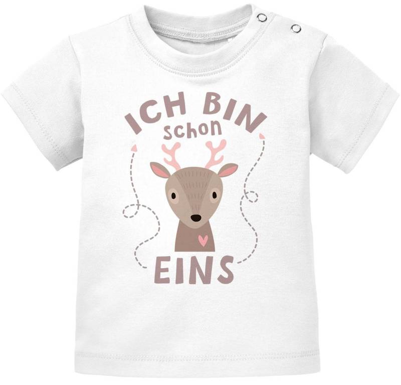 SpecialMe Print-Shirt Baby T-Shirt kurzarm mit Spruch zum Geburtstag ich bin schon eins von SpecialMe