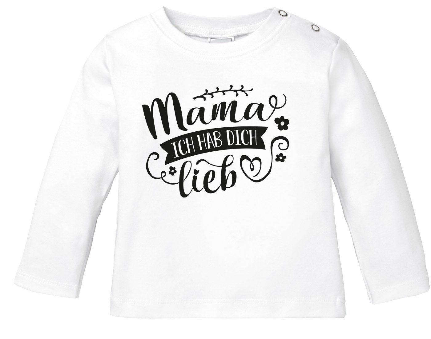 SpecialMe Rundhalsshirt Baby Langarmshirt Ich hab dich lieb Geschenk für Mama Muttertag von SpecialMe