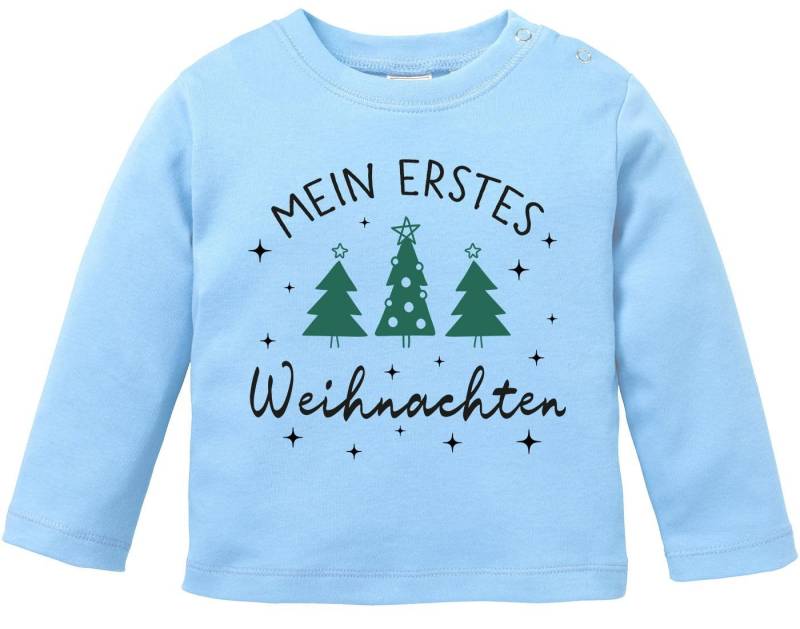 SpecialMe Rundhalsshirt Baby Langarmshirt Mein erstes Weihnachten Babyshirt Weihnachtsmotiv von SpecialMe