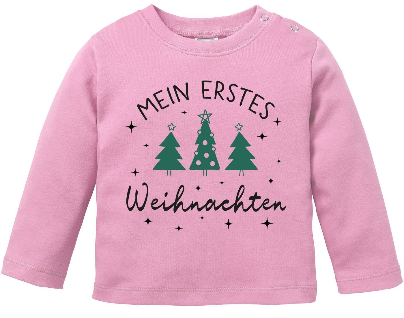 SpecialMe Rundhalsshirt Baby Langarmshirt Mein erstes Weihnachten Babyshirt Weihnachtsmotiv von SpecialMe