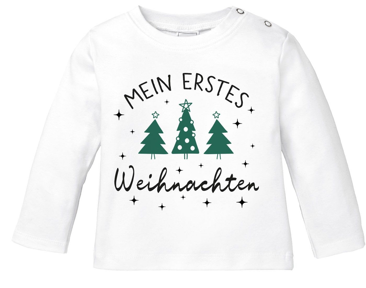 SpecialMe Rundhalsshirt Baby Langarmshirt Mein erstes Weihnachten Babyshirt Weihnachtsmotiv von SpecialMe